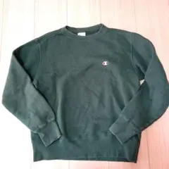 Champion ダークグリーン スウェット Sサイズ1142番