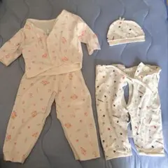 ベビー服 3点セット ロンパース 帽子