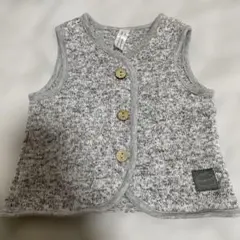 グレー コットン ベビーベスト 50-70cm