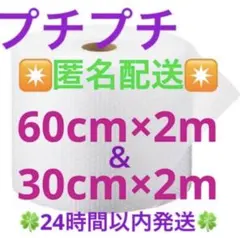 プチプチ60cm×2m ＆30cm×2mセット 緩衝材 クッション材 梱包材 ②