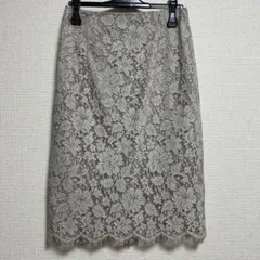 green label relaxingレーススカート グレージュ