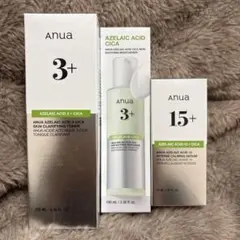 Anua アゼライン酸 3+ CICA トナー・モイスチャライザー・セラムセット