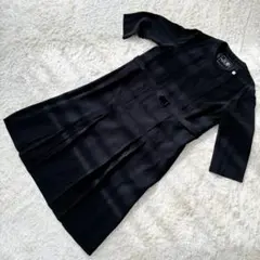 東京ソワール　ブラックフォーマル　ワンピース　七分袖　ベルト