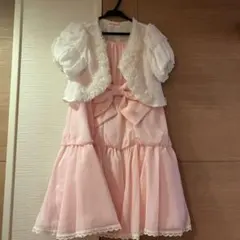 メゾピアノのキッズ ドレス ボレロ付き ピンクのサムネイル