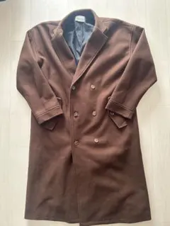 【美品】EMMA CLOTHES ダブルチェスターコート L ブラウン