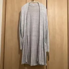 【ユニクロ】ロングカーディガン リネンブレンドレーシーカーディガン ノーボタン