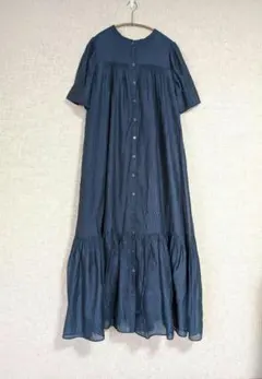 エアリーシャーリングワンピース メゾンエシェル M NAVY - メルカリ