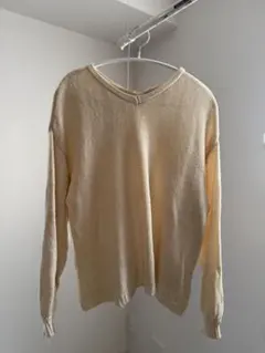 Samansa Mos2 ベージュニットセーター