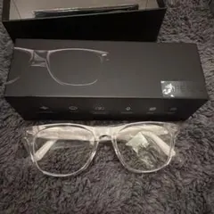 クリアオーバーサイズサングラス サングラスイヤホン