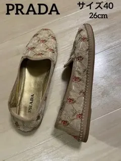 元値6万 美品 PRADA スリッポン パンプス 総柄