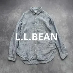 エルエルビーン プレミアムウォッシャブルリネンシャツ ストライプ 麻 長袖 XSのサムネイル