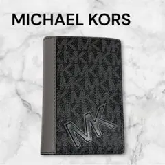 MICHAEL KORS カードケース MKロゴ 黒