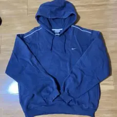 90s00sNike ネイビー フード付きパーカー Lサイズ