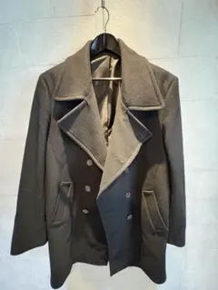 ZARA ウール混ダブルブレスト ロング コート ベルト付き ブラック