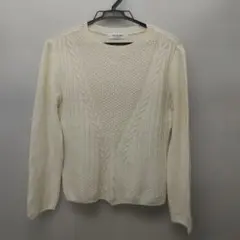 ミキシング ブルー　アルパカ混白セーター サイズ 38