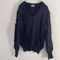 １点もの✨ネイビー Vネック ニット セーター トップス 長袖 通勤 大人女子