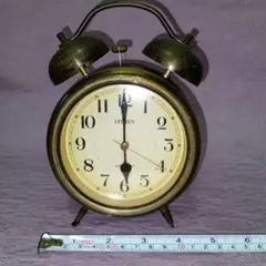 CITIZEN　レトロ調目覚めし時計　電池式　ジャンク品