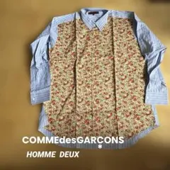 COMMEdesGARCONS HOMME DEUX花柄ストライプ長袖シャツ Lのサムネイル