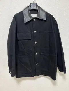 JIL SANDER 25SS BOUSON 84 WL襟レザー デニム JILSANDER ジルサンダー 襟レザー デニムジャケット カバーオール