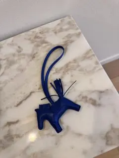 Hermès ロデオチャーム PM ブルー系 新品未使用 レザー 2022年購入