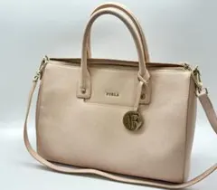 【美品】FURLA カリプソ ハンドバッグ ショルダーバッグ ピンクベージュ 美品】FURLA カリプソ ハンドバッグ ショルダーバッグ ピンクベージュ