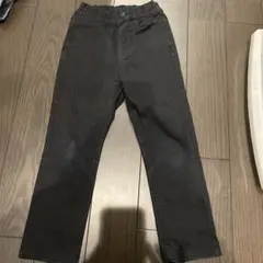 GU キッズ ストレートパンツ 黒 100cm