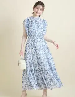 アプワイザーリッシェ ワントーンフラワープリントワンピース