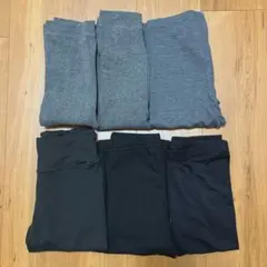 UNIQLOレギンス6点セット グレー 黒 130