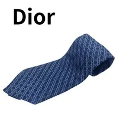 Christian Dior ネクタイ カナージュ柄 ネイビー シルク