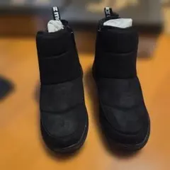 moz ブラック スエード風 ショートブーツ