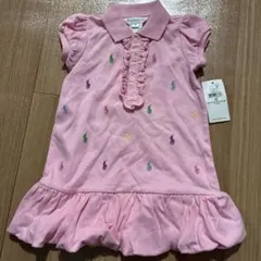 【新品】Ralph Lauren ベビー ワンピース 12M ピンクのサムネイル