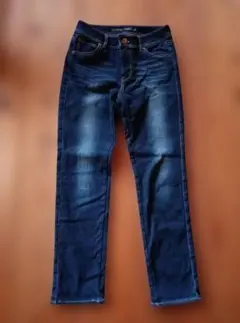 CLOSHI PREMIUM ダークブルー ストレートデニム 裏起毛　極暖