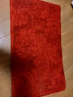 赤 花柄 袋帯