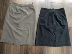 【洋服の青山】美シルエット タイトスカート 2枚セット（5号／XS相当）