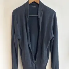 ZARA MAN ブラック　ジップアップ　ニット　ジャケット　カーディガン