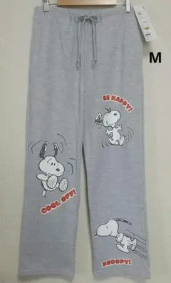 ピーナッツ スヌーピー スウェットパンツ ルームパンツ レディース M グレーのサムネイル