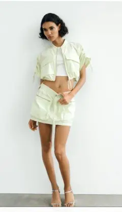 ZARAザラ　ポケットショートシャツジャケット　M