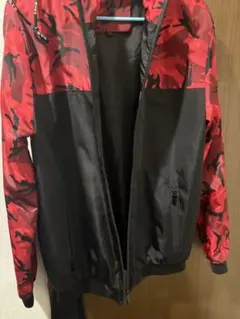 迷彩柄フード付きナイロンジャケット