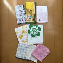 手ぬぐい　ガーゼ　ハンカチ　5点まとめて