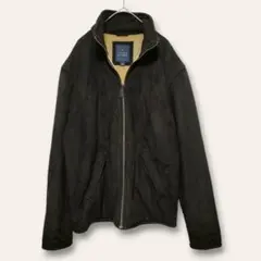 【トミーヒルフィガー】フェイクムートンジップアップジャケット　裏ファー　黒　M