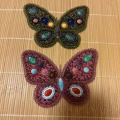 専用】鳥 バード ビーズ刺繍ワッペン インド ハンドメイド 16枚 【C