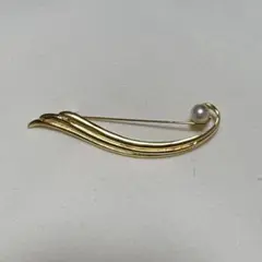 金色波デザインブローチ・コサージュ