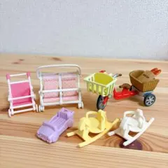 シルバニア　自転車　ベビーカー　乗り物セット