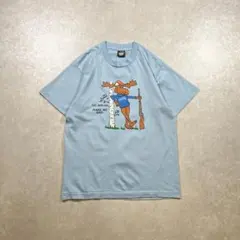 00s USA古着 ビッチ プリントTシャツ 半袖 Lサイズ 紺色 ヴィンテージ 