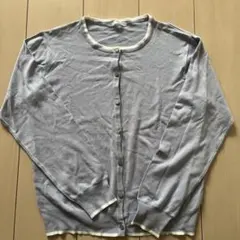 GLACIER グレー ボタン付きカーディガン