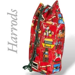 Harrods ハロッズ エコバッグ ビニールバッグ レッド 赤 カラフル