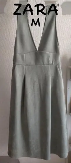 [美品] ZARA フェイクスエード ジャンパースカート M