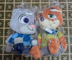 【新品】ズートピア メガジャンボ おすわりぬいぐるみ ニック & ジュディ