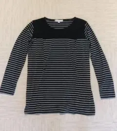 授乳服　ボーダー柄カットソー　サイズL