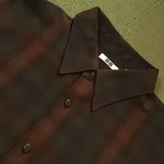 良品★ユニクロユー★ ヘビーフランネルオーバーサイズシャツ★XL★オンブレ★